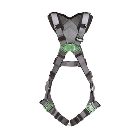 Msa Safety V-FIT Harness, M, Quick-Connect Chest/ Quick-Connect Leg Straps, Back D-Ring, Shoulder Padding 10194630