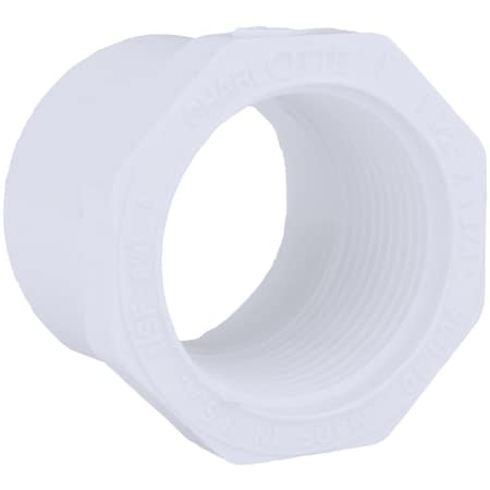 Charlotte Pipe And Foundry 1-1/2'' SPG x 1-1/4'' FPT Schedule 40 PVC Bushing PVC 02108 2000HA