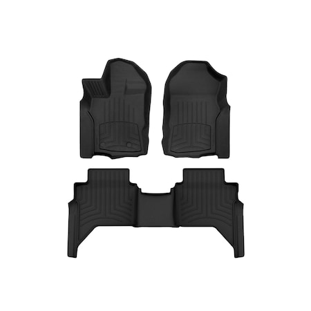 Weathertech Black, Front and Rear FloorLiner HP 441518-1-2IM