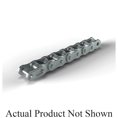 Hkk Chain Riveted Single Pitch Roller chain, 100 ft OAL, 3/8 P, 0.2 Dia x 3/16 in W Roller, 304 SS SR035R1C