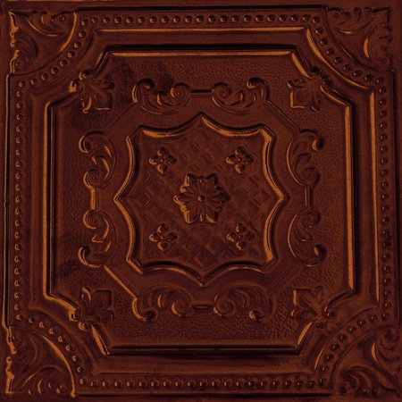 Shanko All Day Tony Pattern 612 Antique Marsala Lay-in Grid Vintage Hand Painted Standard CeilingTiles, 6PK ADT612-DI-STD-ANTM-6