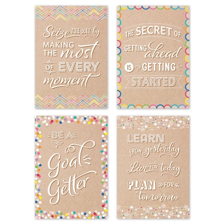 Creative Teaching Press Krafty Pop, Inspire U, 4-Poster Set 10849