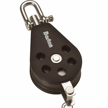 Barton Marine Barton Size 1 30mm Plain Bearing Pulley Block Single Swivel & Becket N01131