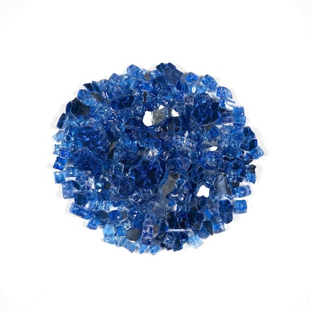 Msi 0.25 Cu. Ft. 0.5 In. 20 Lbs. Saphire Blue Fireglass Rock ZOR-FIRGLS-0109