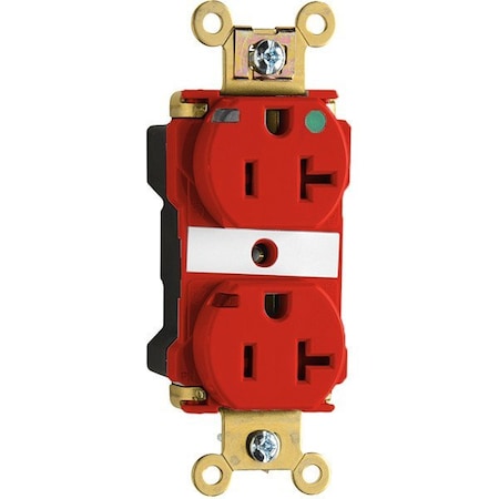 Pass & Seymour Straight Blade Receptacle, 5-20R, 20 A, 125V AC, 2 Pole, 3 Wire, Recessed Mount, Grounded PTTR8300PIRED