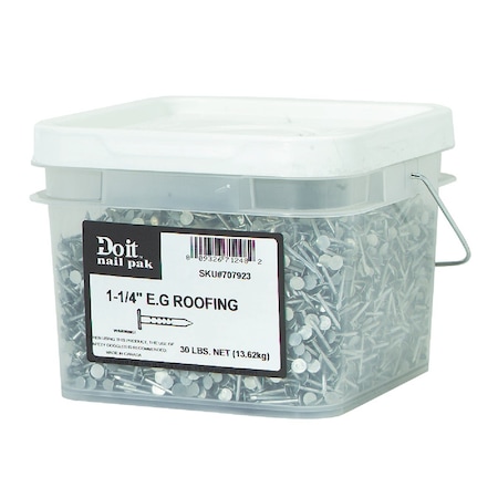 Do It Best 1-1/4'' 11 ga Electrogalvanized Roofing Nails, 6540 Ct. 30 Lb. DIB707923