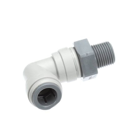 Mallet Tube, Male Elbow, PVC, 1/2' x 3/8' 0459