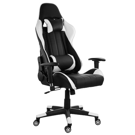 Gamefitz Gaming Chair in Black and White Trim GF-2101