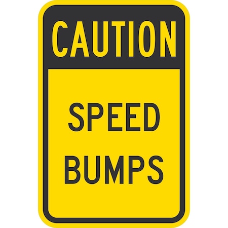 Lyle Caution Speed Bumps, 12x18, High Intensity Prismatic, Yellow G-3911-HI_12x18