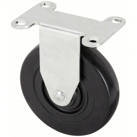 Zoro Select Plate Caster, 130 lb. Ld Rating, Plain P5R-R040G-12