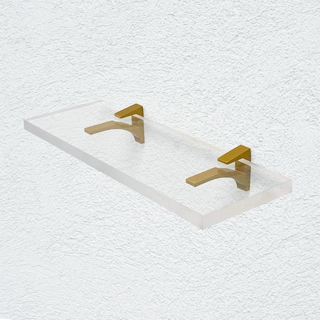 Fab Glass And Mirror Acrylic Shelf 6 x 36inces Bronze Bracket 3/4in Thickness Acrylic Pack of 1 AS19SC-6x36BR1P
