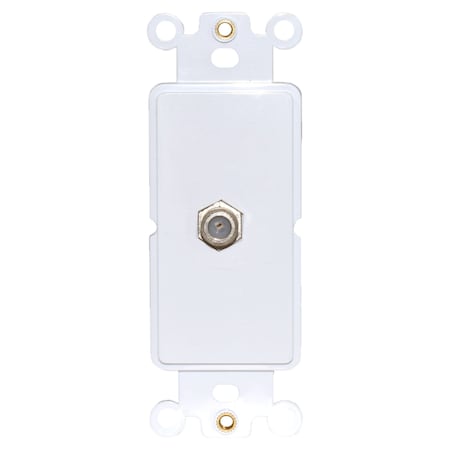 Newhouse Hardware Decora White TV Cable Wall Plate CVI-WH-01