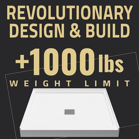 Anzzi ALEXANDER 36 in. x 36 in. Center Drain Shower Base in White SB-AZ102C