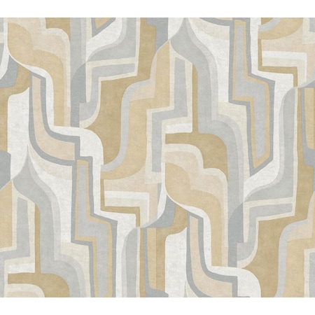 A-Street Prints Tulum Khaki Surreal Shapes Wallpaper 4135-72703