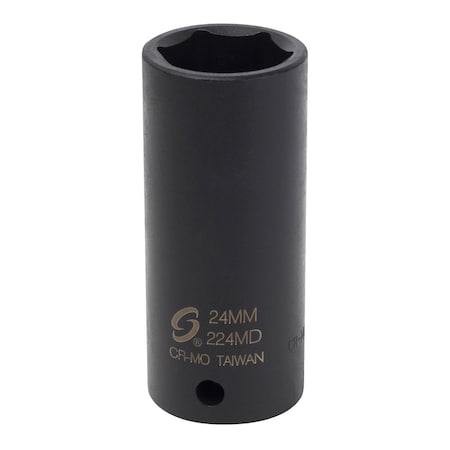 Sunex 1/2 in Drive 24Mm Deep Impact Socket 224MD
