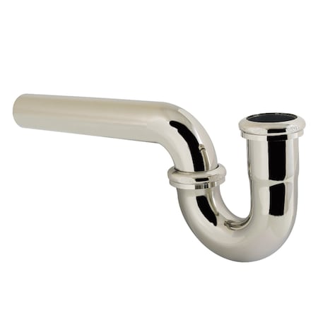 Kingston Brass 1-1/4, or 1-1/2 x 1-1/2 in. P-Trap without Flange, 13-1/16 in. Length, 18 Gauge, Polished Nickel CC1246