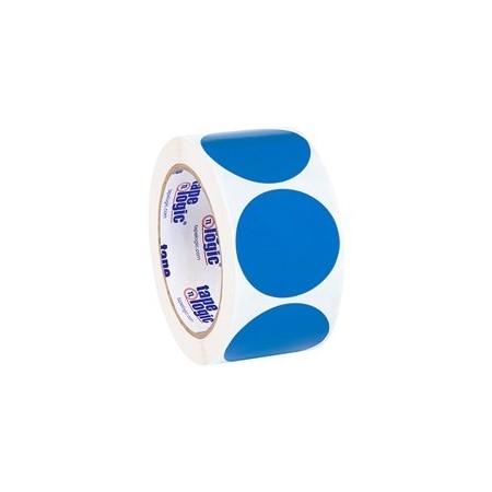 Bubblefast 2'' Light Blue Inventory Circle Labels BFDL613C