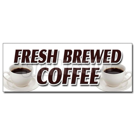 Amistad 12 in. Fresh Brewed Coffee Decal Sticker AM3879240