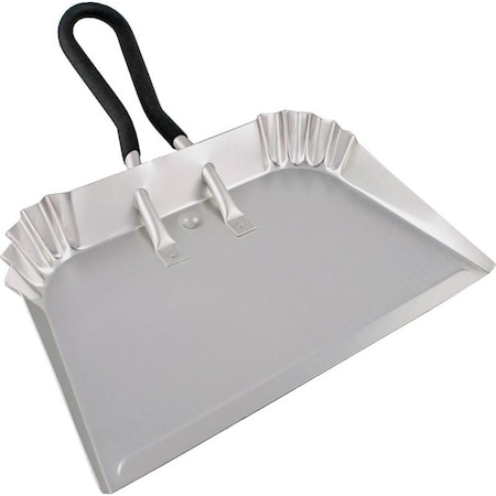 Simple Spaces Dustpan, 17-3/4 in L, 17 in W, Aluminum, Silver, Anodizing DL-5010