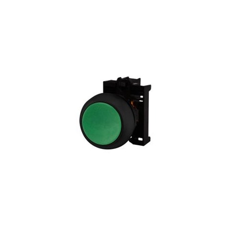 Eaton 22 mm Pushbutton (Green, Flush, 2NO) M22S-D-G-K20