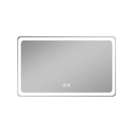 Homeroots 51" Clear Lighted Unframed Bathroom Vanity Mirror 564840