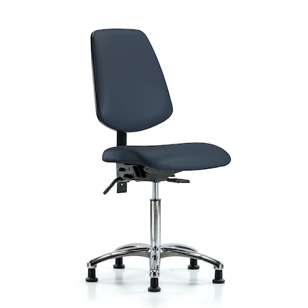 Blue Ridge Ergonomics Vin Med Ben Chair w/ Med Bk Chr Gld Nav BR-VMBCH-MB-CR-T0-A0-NF-RG-8582