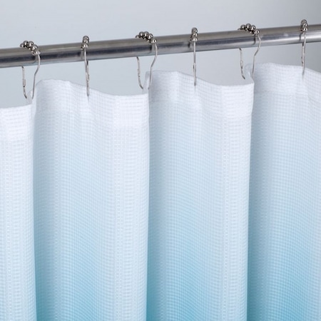 Homeroots 72" White And Blue Ombre Shower Curtain 484047