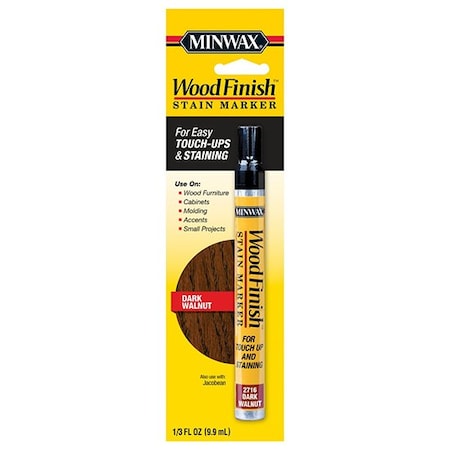 Minwax 1/3 Oz Dark Walnut Wood Finish Stain Marker 63487