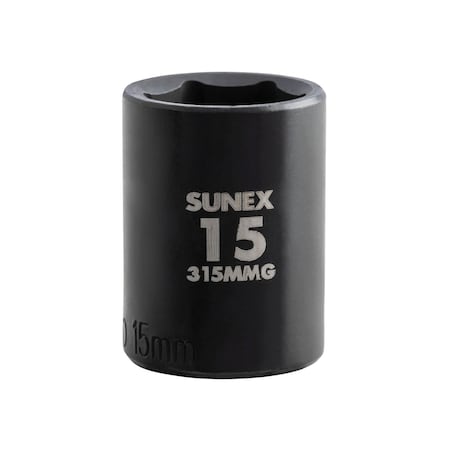 Sunex 3/8 in Drive 15Mm Magnetic Impact Socket 315MMG