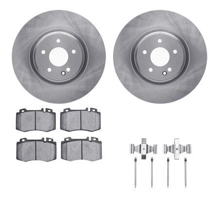 Dynamic Friction Co DFC Rotors with EURO 5000 Ceramic Brake Pads includes Hardware 6612-63231