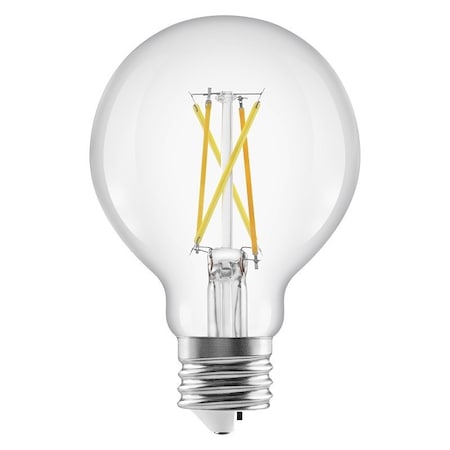 Sylvania LED G25 Globe Light Bulb with 5CCT Selectable Color Temperature - 60W Equivalent, Clear, Medium Base 42592