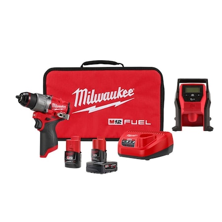 Milwaukee Tool M12 FUEL 1Drill/Driver Kit +M12 Inflator 3403-22, 2475-20