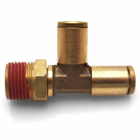 Helix Suspension Brakes And Steering .5 in. NPT Male to .5 in. Push Tube 90 Degree Male to Tube T Air Fitting 12166