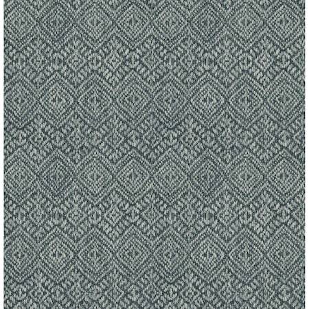 A-Street Prints Gallivant Indigo Woven Geometric Wallpaper 4146-27257