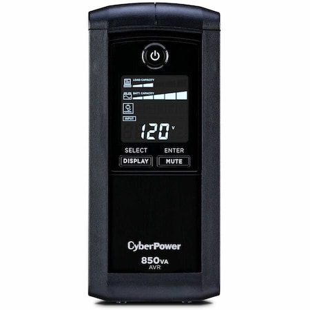 Cyberpower UPS System, Line Interactive, Out: 120 V AC In: 120 V AC CP850AVRLCD