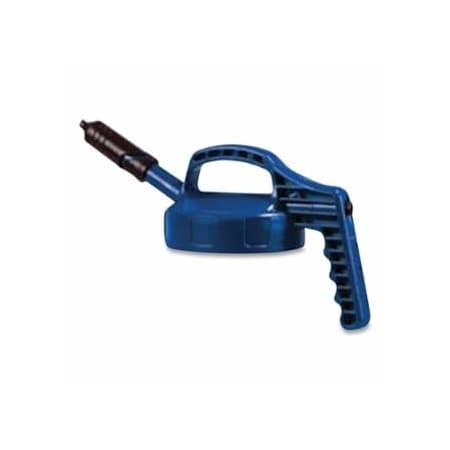 Oilsafe Mini Spout Lid, 1/4 in dia, Blue, Engineering Plastic 399-100402