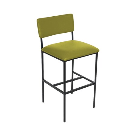 Bfm Seating Meghan Barstool, Grade 4 Upholstered Seat & Back - Steel Frame - Sand Black Finish JS33BM2160-2160SB
