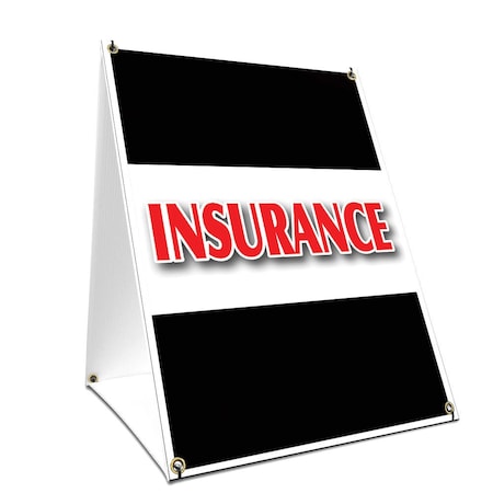 Signmission Insurance, 36 Inch x 24 Inch A-frame Yard Sign, Plastic Sign SBC-2436-Insurance