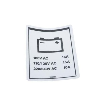 Genie REPLACEMENT DECAL, POWER TO CHARGER, UNIV 133286