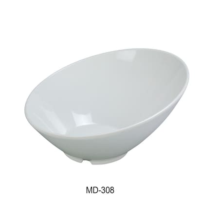 Yanco 8 in. 16 oz Milando Sheer Bowl - Melamine, White, 48PK MD-308
