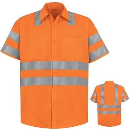 Red Kap Ss Hi-Viz Workshirt - Ansi Class 3, XL SS24OF SS XL