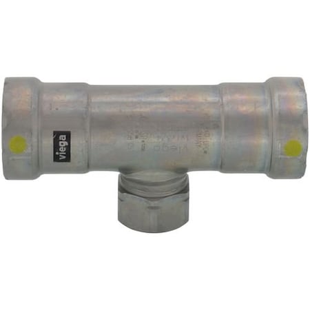 Viega MegaPressG tee P1 1 P2 1 FPT 0.75 carbon steel zinc-nickel coating 25416