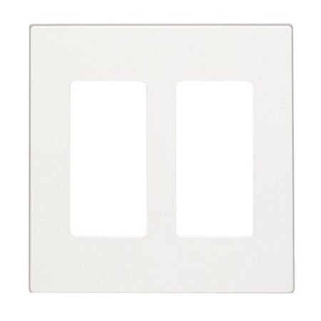 Ezgeneration C42-80309-0SW 2 Gang Wallplate Screwless White EZ148895