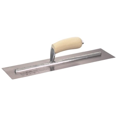 Tool 4in. X 14in. Finishing Trowel With Curved Wood Handle TO1583540