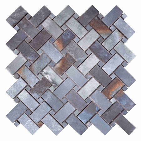 Apollo Tile Splendor 11.81 in. x 11.81 in. Matte Blue Porcelain Mosaic Wall and Floor Tile 4.84 sqft/case, 5PK IMPONXBLUMOS