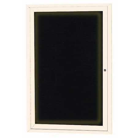 Aarco Illuminated Outdoor Enclosed Directory w/ Al Frame, Powder Coated Ivory, 24''Hx18''W OADC2418IIV