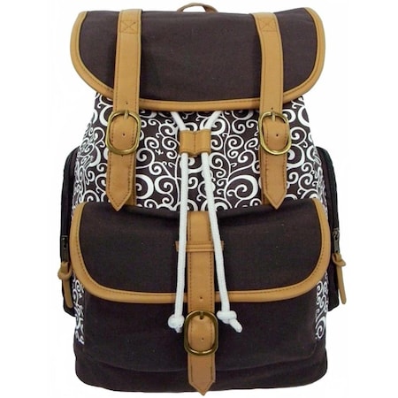 Better Than A Brand Printed Canvas Computer Daypack fits 15 in. Laptop BE140456