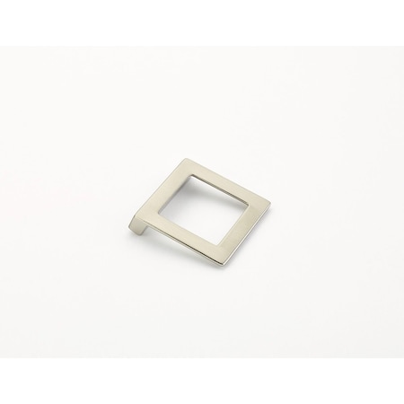 Schaub 32mm Center to Center Angled Square Finestrino Cabinet Pull Satin Nickel Finish 450-15