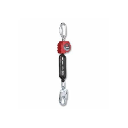 Protecta Personal Self Retracting Lifeline, 6 ft, Web , Carabiner Top Connector, Swivel Snap Hook, 310 lb,  098-3100507