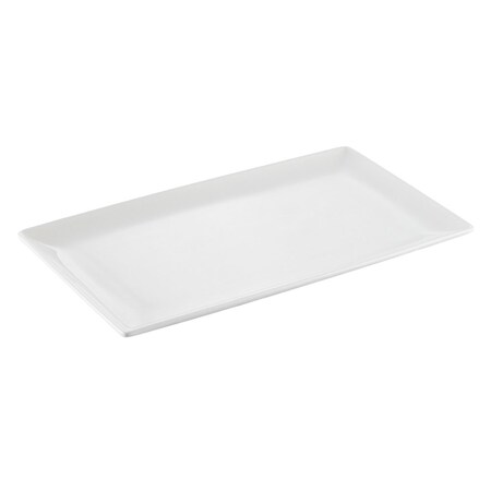 Cac Foodservice CAC China Deep Coupe Rect. Platter 13 1/2 in Porcelain Rectangle, Super White, Set of 12, 12PK KSE-541